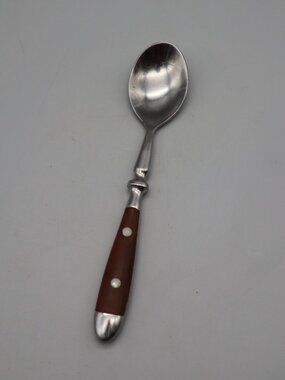 Chef's Bistro Woodgrain Brown Stainless Steel Teaspoon China 6 1/2"